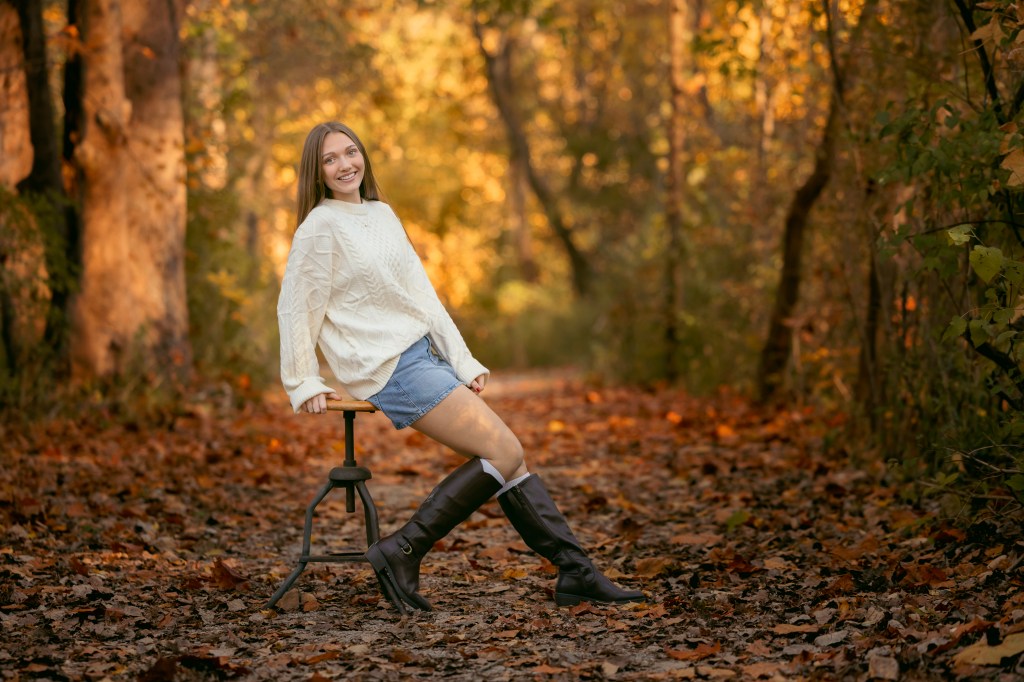 Fall senior photos in Southwest Michigan near Lake Michigan