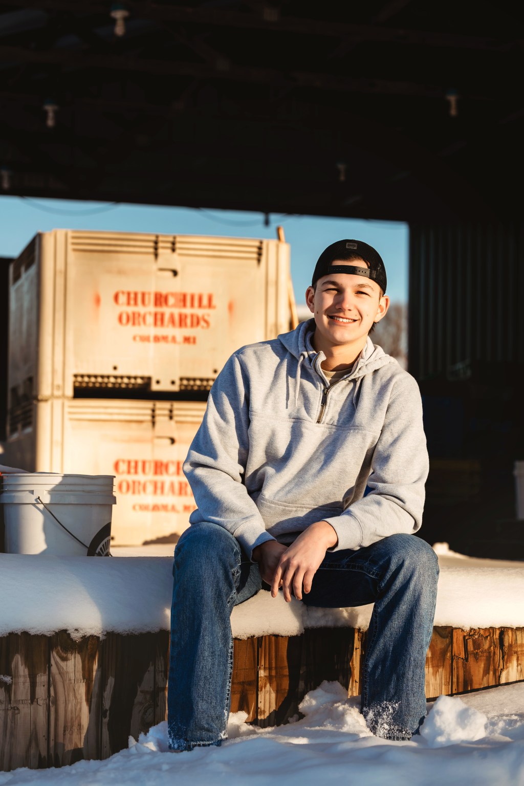 Cole’s Winter Senior Session on His Family Farm | Berrien County Senior&nbsp;Photographer