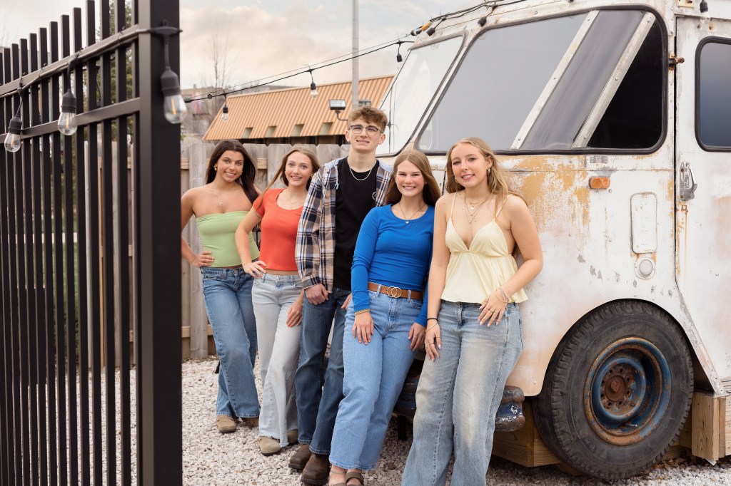 Class of 2026 senior rep portrait downtown South Haven, MI
