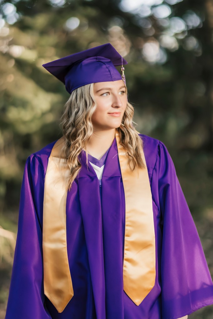 Cap and gown senior photos in Southwest Michigan