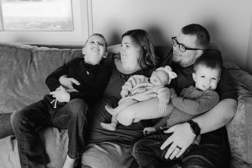 black and white lifestyle photograph in home photography berrien county michigan
