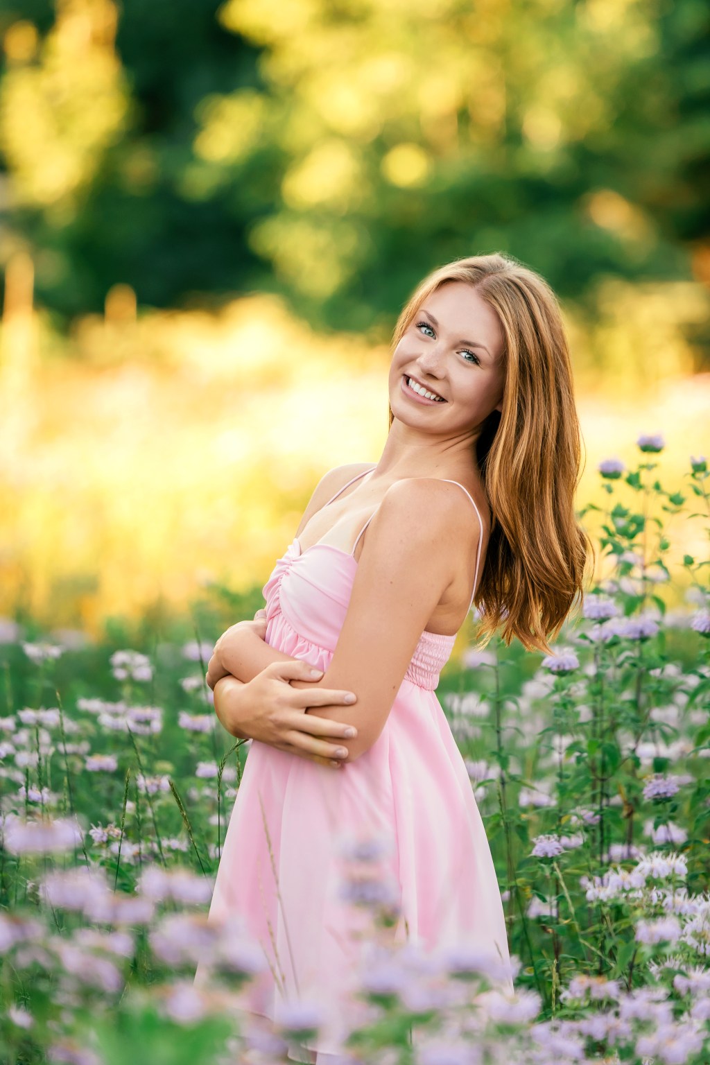 Emma | St. Joseph High School Class of 2027 Senior Pictures | Jean Klock Beach & Southwest Michigan Wildflower&nbsp;Field
