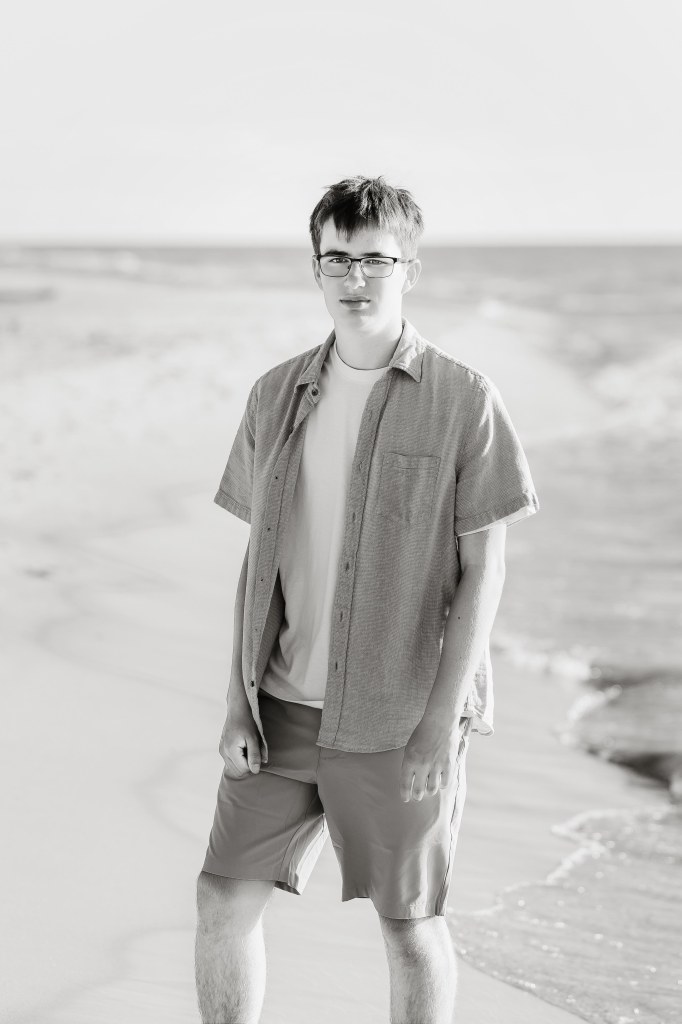 Southwest Michigan senior pictures featuring St. Joseph High School twins at the beach and dunes