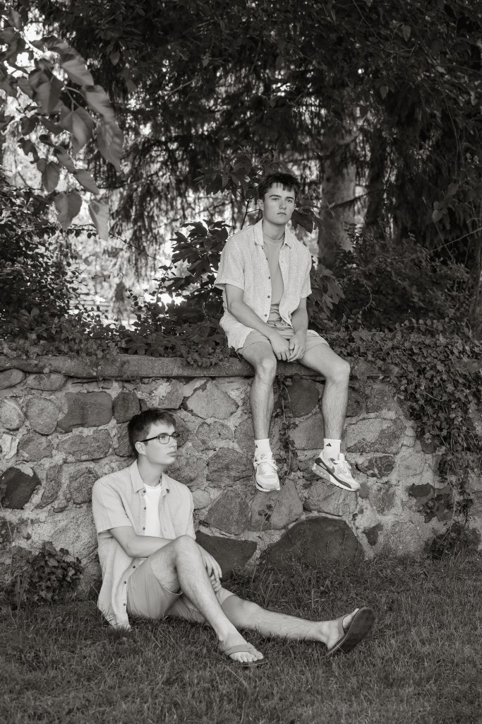 Black and white of berrien county senior brothers